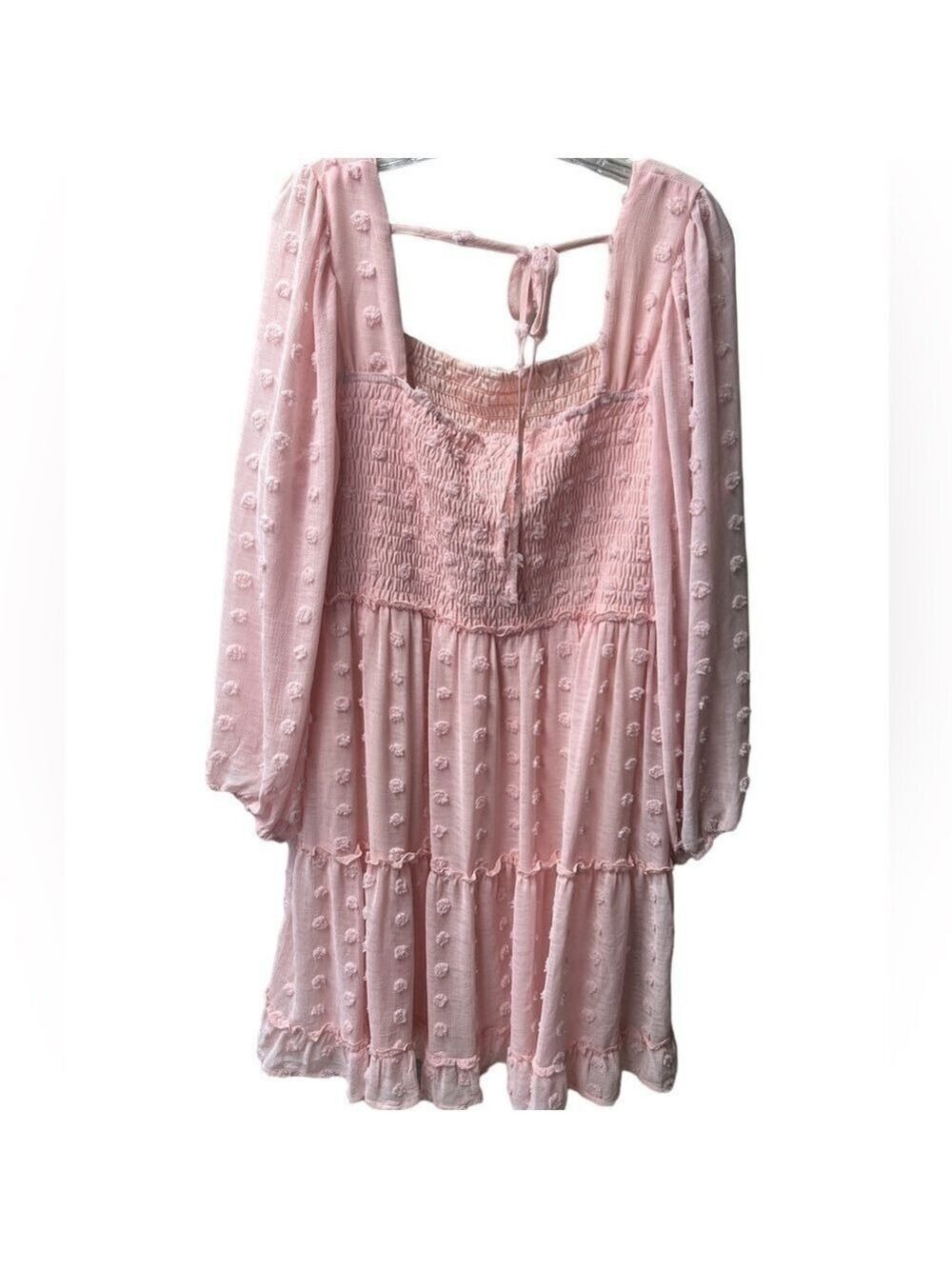 WHITE Birch Woman’s Pink Swiss Dot Dress Size 3x. (S037) - Picture 5 of 12